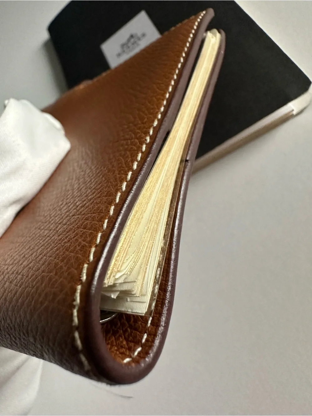 Hermès Vintage GM Agenda Cover Gold Epsom Leather Planner + 2004 Inserts
